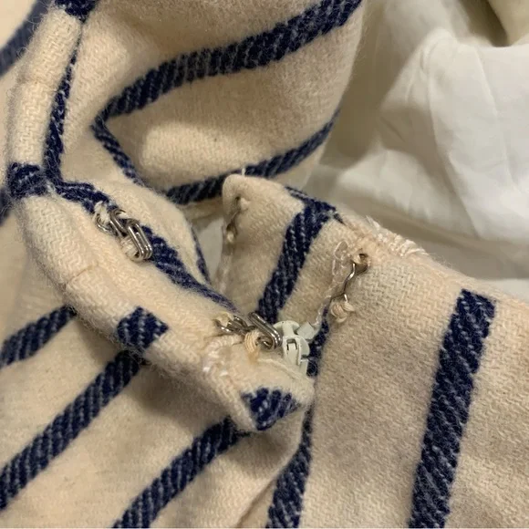 Vintage Evan Picone Cream Striped Pencil Skirts Size 10 - Picture 4 of 5